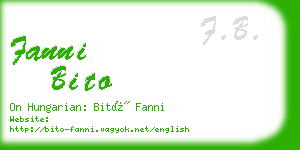 fanni bito business card